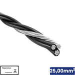 Cabo Multiplexado Triplex Alumínio 25,00 mm² 0,6/1kV- Vendido por metro