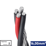 Cabo Multiplexado Quadruplex Alumínio 16,00 mm² 0,6/1kV- Vendido por metro