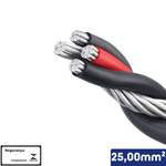 Cabo Multiplexado Quadruplex Alumínio 25,00 mm² 0,6/1kV - Vendido por metro