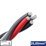 Cabo Multiplexado Quadruplex Alumínio 25,00 mm² 0,6/1kV - Vendido por metro