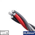 Cabo Multiplexado Quadruplex Alumínio 35,00 mm² 0,6/1kV- Vendido por metro