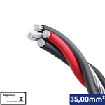 Cabo Multiplexado Quadruplex Alumínio 35,00 mm² 0,6/1kV- Vendido por metro