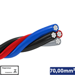 Cabo Multiplexado Quadruplex Alumínio 70,00 mm² 0,6/1kV- Vendido por metro