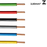 Cabo Elétrico Flexível 750V  2,50 MM2 PVC Antichama - Vendido por Metro