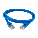Patch Cord CAT5e 2M UTP Azul | Cabo de Conexão de Rede Rápida e Confiável