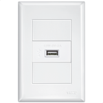 TOMADA USB BIVOLT 15W 5V 3A COM PLACA EVIDENCE FAME 102.3553.4