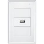 TOMADA USB BIVOLT 15W 5V 3A COM PLACA EVIDENCE FAME 102.3553.4