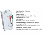 MODULO RJ11 2V SM/EVIDENCE FAME 052.0499.3