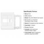 PLACA 4X4 COM SUPORTE 2 MODULOS EVIDENCE FAME 104.2891.0