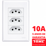 CONJUNTO 3 TOMADAS 2P+T 10A C/P EVIDENCE FAME 102.3267.4