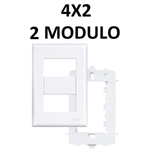 PLACA 4X2 COM SUPORTE 2 MODULOS EVIDENCE FAME 104.2886.0