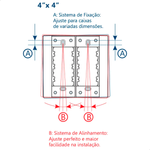 PLACA 4X4 COM SUPORTE 4 MODULOS EVIDENCE FAME 104.2892.0