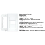 PLACA 4X2 COM SUPORTE 1 MODULO EVIDENCE FAME 104.2885.0
