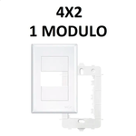 PLACA 4X2 COM SUPORTE 1 MODULO EVIDENCE FAME 104.2885.0