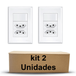 CONJUNTO 1 INTERRUPTOR SIMPLES + 2 TOMADAS 2P+T 20A EVIDENCE FAME 103.3534.4