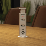 TORRE DE TOMADA C/ 2 TOMADAS + 2 USB BRANCA PIX ILUMINAÇÃO 3.650.6856
