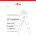 ALICATE DESENCAPADOR E CRIMPADOR, EM ACO, 8-205MM DECORLUX AD0203