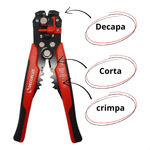 ALICATE DESENCAPADOR E CRIMPADOR, EM ACO, 8-205MM DECORLUX AD0203