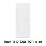 QUADRO GS 16 DISJUNTOR DIN + 8 DR 100A TRI EMBUTIR BRANCA MORATORI 716GS100TB
