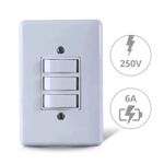 MODULO 3 INTERRUPTOR SIMPLES 6A 250V 2019/0 ILUMI