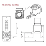 CONECTOR GENERICO FRONTAL 50 MM G20 CGN11050