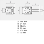 CONECTOR GENERICO FRONTAL 25MM G20 CGN11025