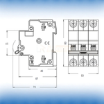 DISJUNTOR 3P CURVA C MDWP- 63A  WEG 15265767