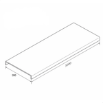 TAMPA NORMAL PARA CALHA 200 X 3000 PERFIL LIDER 2264