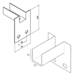 SAIDA PARA CANALETA 38 X 38  PERFIL LIDER 60046
