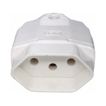PLUGUE FEMEA 180 2P T 10 A/250 VCA BRANCO 837-2 WEG 13303182