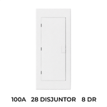 QUADRO GS 28 DISJUNTOR DIN + 8 DR 100A TRI SOBREPOR BRANCA MORATORI 7028GS100TB