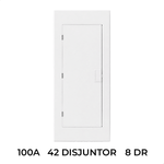 QUADRO GS 42 DISJUNTOR DIN + 8 DR 100A TRI EMBUTIR BRANCA MORATORI 742GS100TB