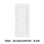 QUADRO GS 36 DISJUNTOR DIN + 8 DR 100A TRI EMBUTIR BRANCA MORATORI 736GS100TB