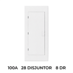 QUADRO GS 28 DISJUNTOR DIN + 8 DR 100A TRI EMBUTIR BRANCA MORATORI 728GS100TB