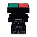 BOTAO DUPLO SEM ILUMINACAO QUADRADO XB2-EL8325 1NA+1NF SIBRATEC 05837