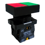 BOTAO DUPLO SEM ILUMINACAO QUADRADO XB2-EL8325 1NA+1NF SIBRATEC 05837