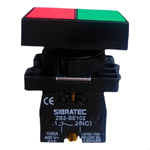 BOTAO DUPLO SEM ILUMINACAO QUADRADO XB2-EL8325 1NA+1NF SIBRATEC 05837