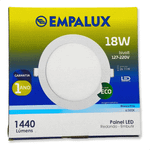 PAINEL LED ECO EMBUTIR REDONDO 18W 6.500K EMPALUX LD71826