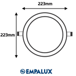 PAINEL LED ECO EMBUTIR REDONDO 18W 6.500K EMPALUX LD71826