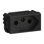 1 TOMADA 2P T 20 A/250 VCA COM PLACA 4X2 SUPORTE ESATTA GRAFITE WEG 16093669