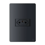 1 TOMADA 2P T 10 A/250 VCA COM PLACA 4X2 SUPORTE ESATTA GRAFITE WEG 16093668