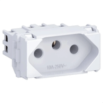 MODULO TOMADA DE ENERGIA 2P T 10 A/250 VCA ESATTA BRANCO WEG 16025496