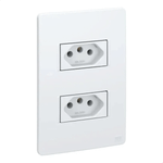 2 TOMADAS 2P T 20 A/250 VCA COM PLACA 4X2 SUPORTE ESATTA BRANCO WEG 16091207