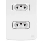 2 TOMADAS 2P T 20 A/250 VCA COM PLACA 4X2 SUPORTE ESATTA BRANCO WEG 16091207