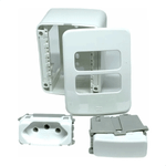CAIXA SOBREPOR MONTADA COM 1 INTERRUPTOR SIMPLES 10A/250VCA 1 TOMADA 2P T 10A/250VCA COMPOSE BRANCO WEG 14953586