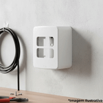 CAIXA E PLACA SOBREPOR 2 POSICOES SOBREPOR MODULAR COMPOSE BRANCO WEG 13671154