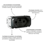 MODULO TOMADA DE ENERGIA PRETO 2P+T 20A COMPOSÉ  WEG 13387542