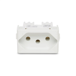 MODULO TOMADA 2P+T 20A 250V 1M BR MILUZ  SCHNEIDER ELECTRIC S3B70350