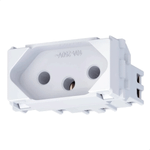 MODULO TOMADA 2P+T 10A 250V BRANCO  WETZEL E011100110