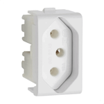 MODULO TOMADA 2P+T 10A 250V 1M BR MILUZ  SCHNEIDER ELECTRIC S3B70340